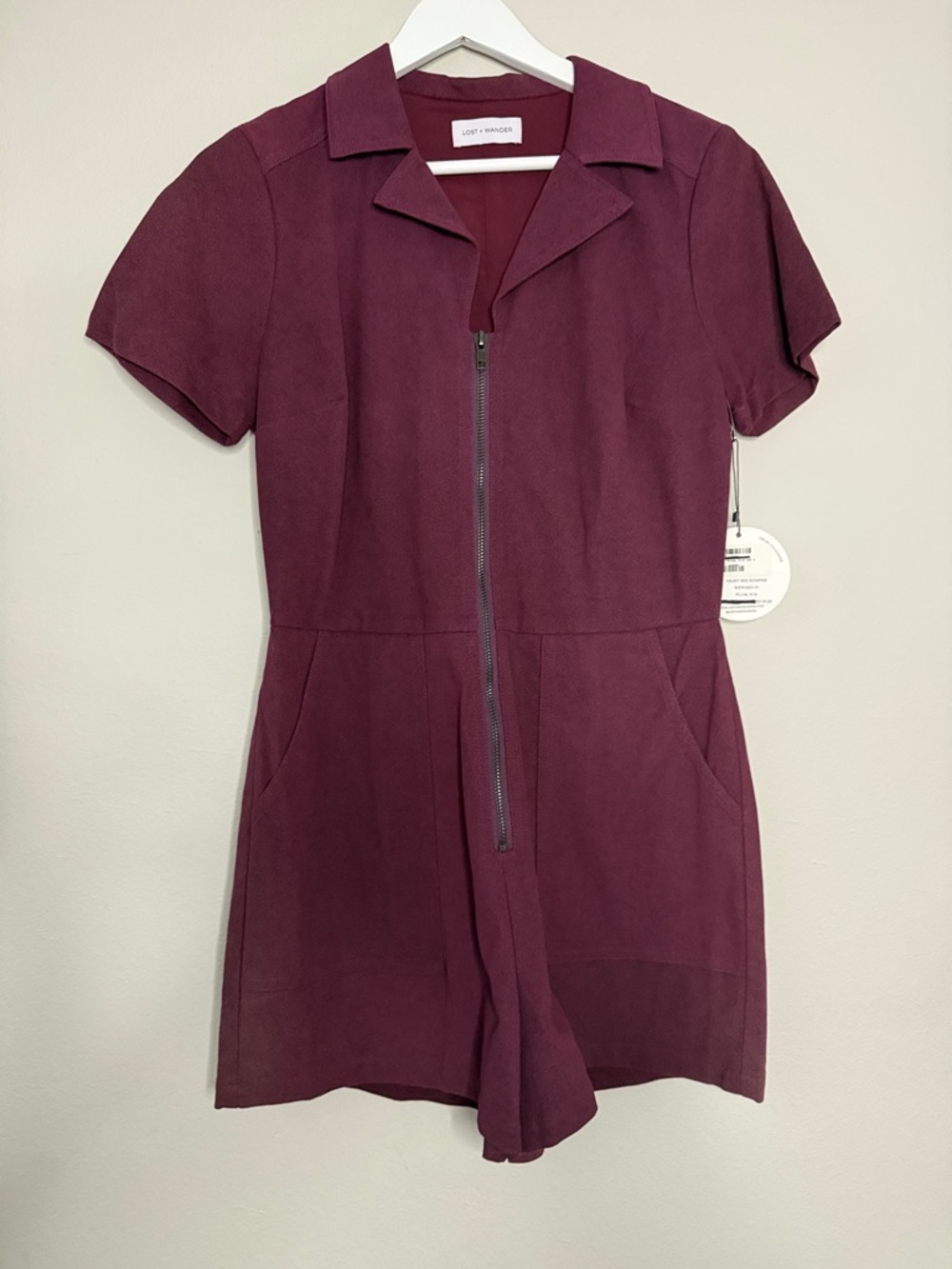 Lost + Wander Night Iris Burgundy Romper